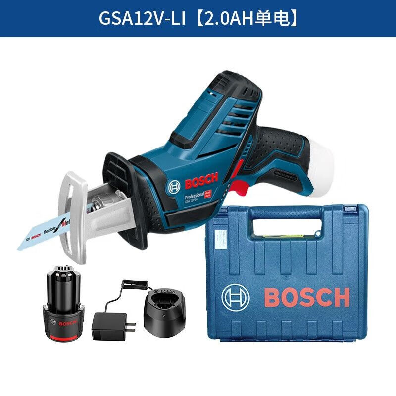 Сабельная пила Bosch GSA12V-Li + аккумулятор 2.0Ah, зарядное устройство, кейс