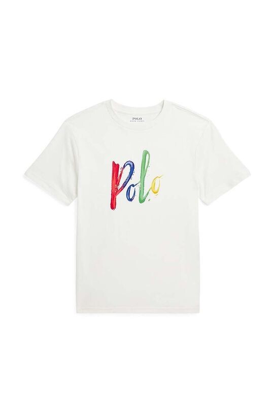 

Хлопковая футболка для детей Polo Ralph Lauren, белый