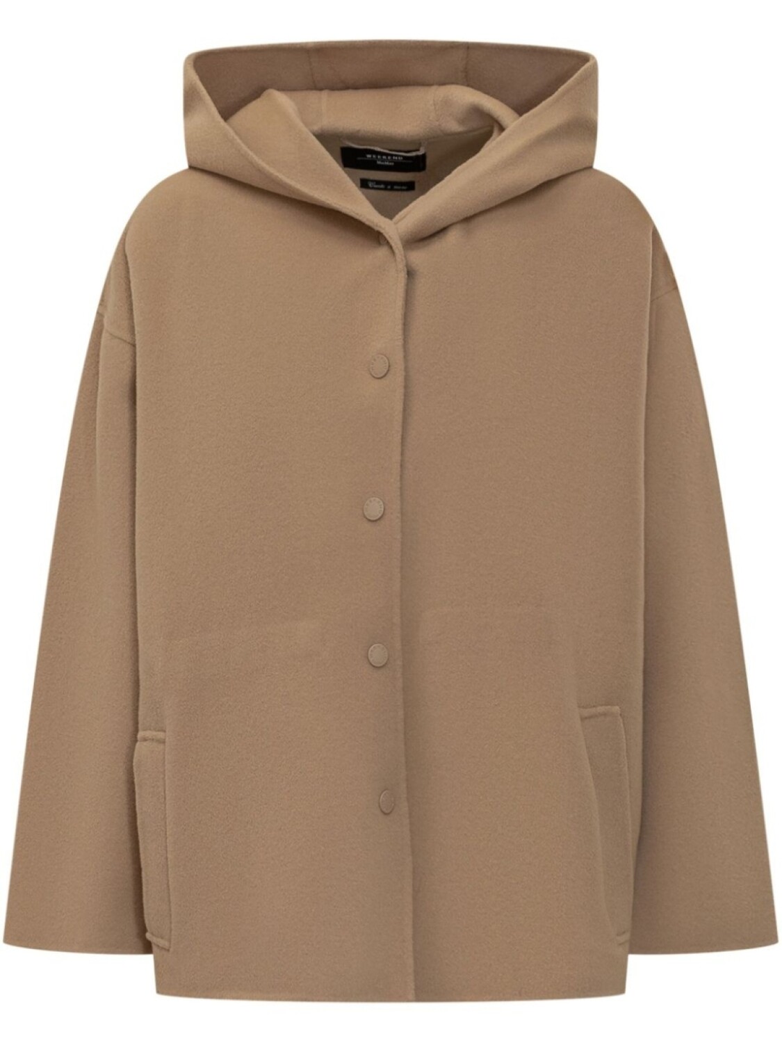 

Шерстяное пальто с капюшоном Weekend Max Mara, нейтральный цвет
