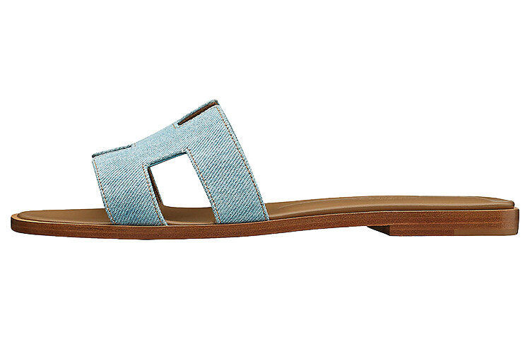 

HERMES A word тапочки Wmns Oran Сандалии Джинсовые-синие женские