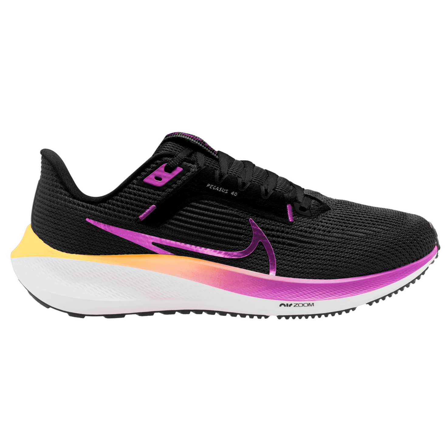 Беговая обувь Nike Women's Pegasus 40, цвет Black/Hyper Violet/Laser Orange цена и фото