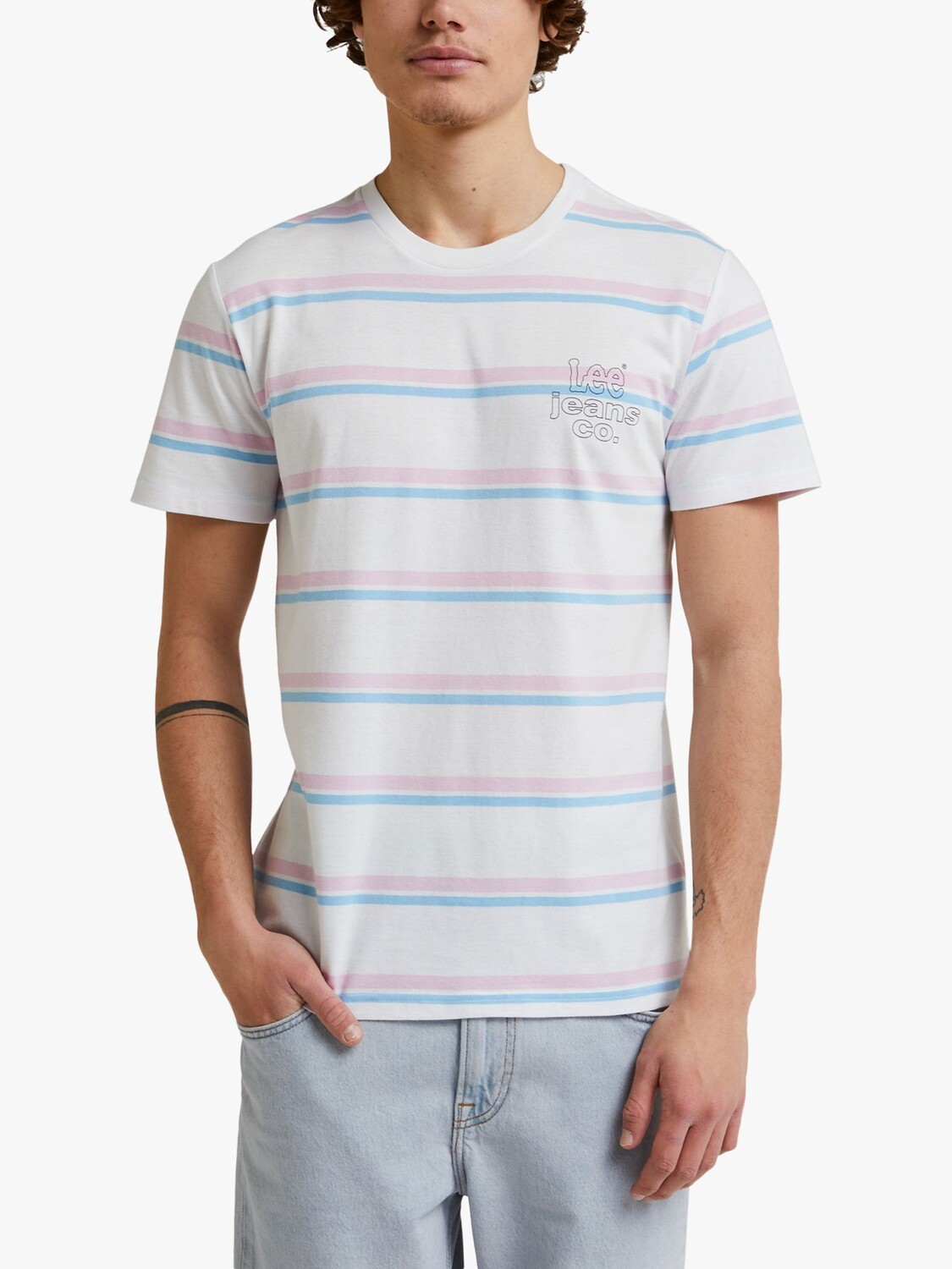 

Футболка Lee Regular Fit с рисунком, белый/разноцветный