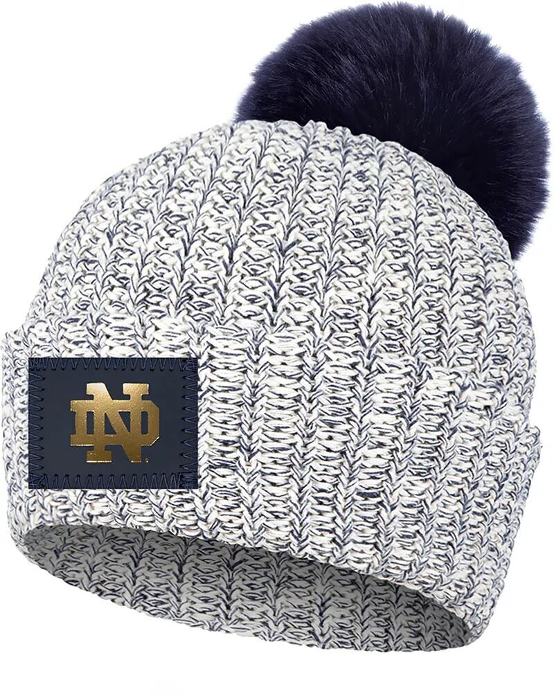 

Серая вязаная шапка Love Your Melon Notre Dame Fighting Irish с помпонами