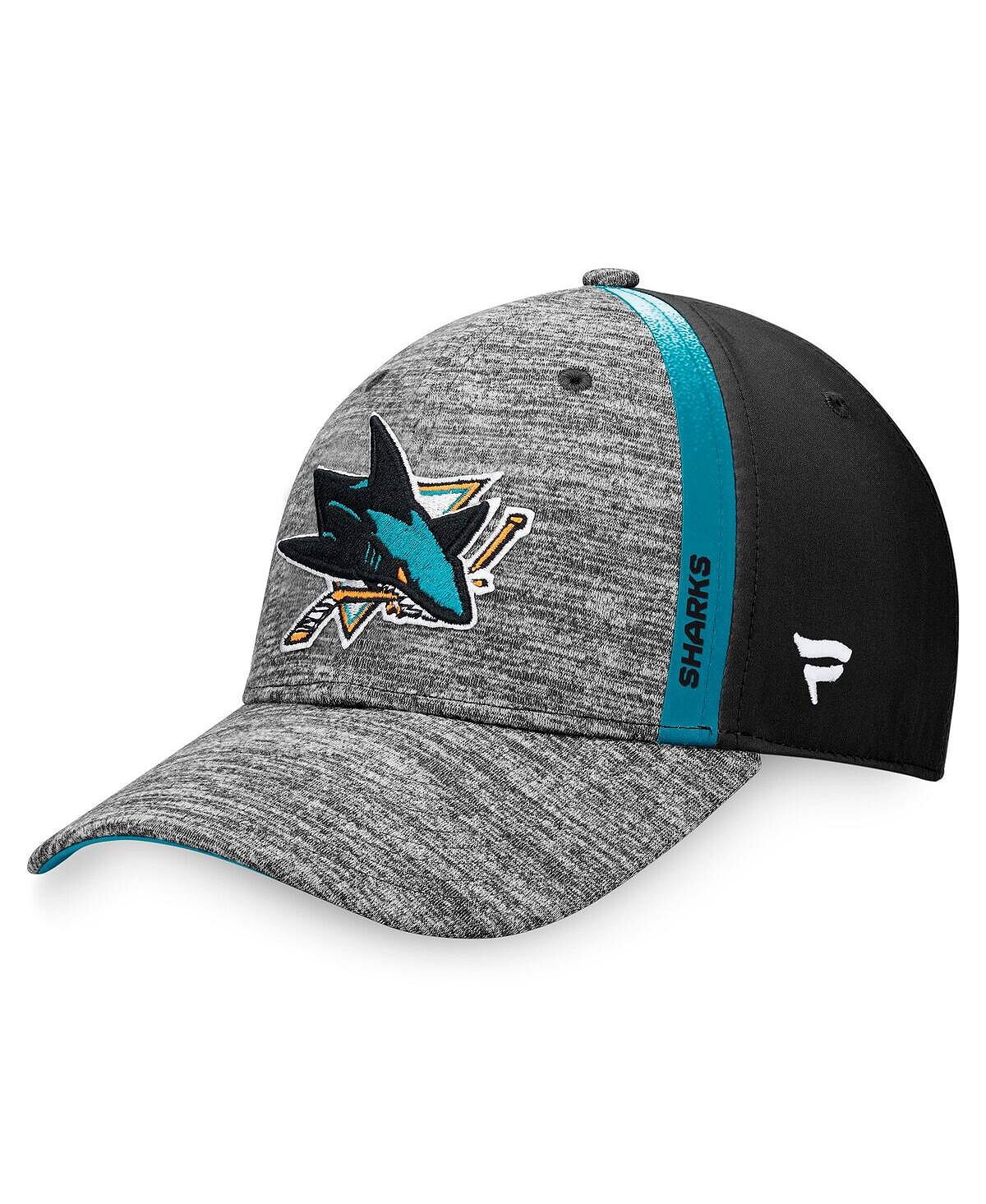 

Мужская фирменная серо-черная кепка San Jose Sharks Defender Flex Fanatics