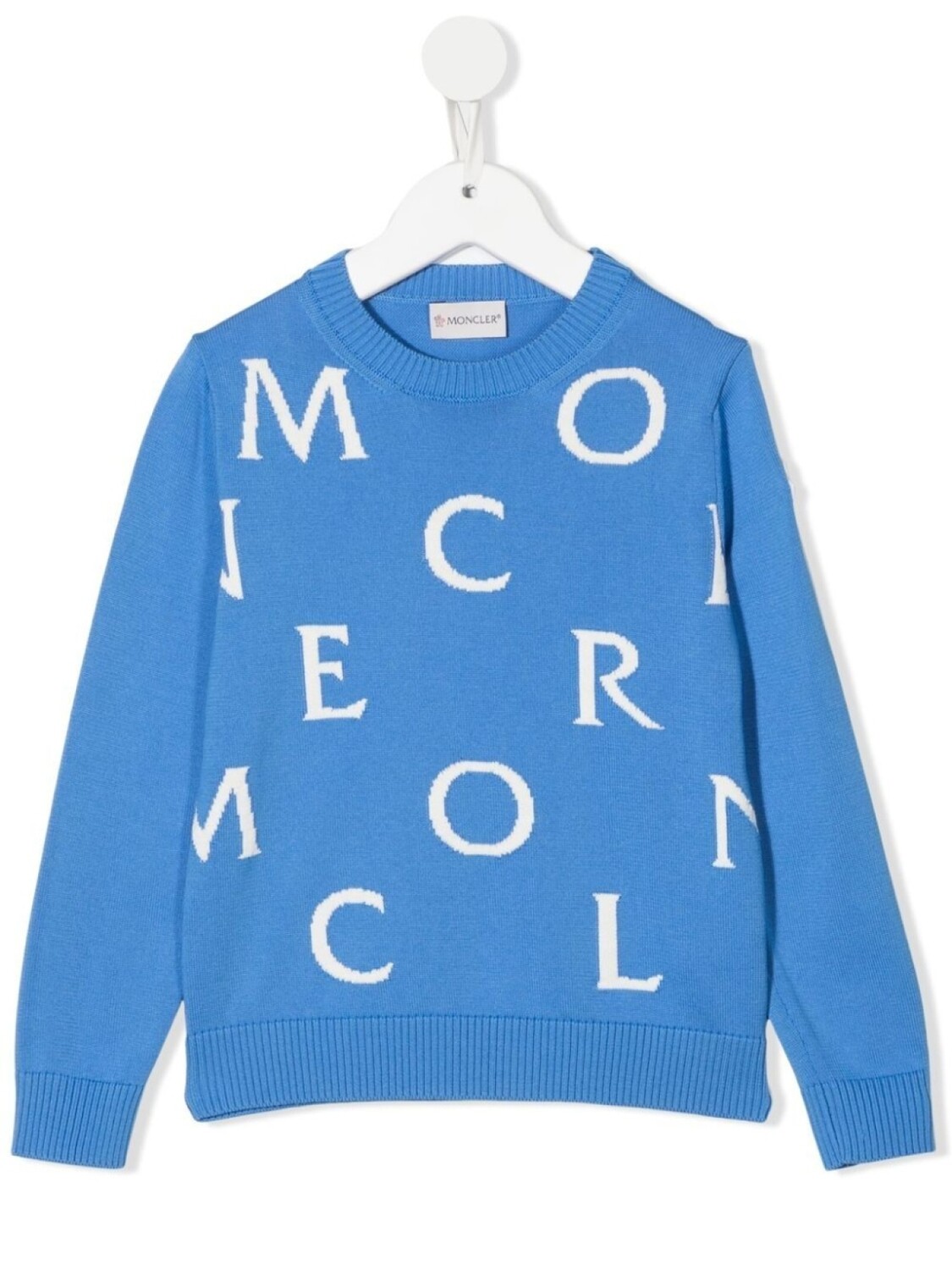 

Moncler Enfant джемпер с вышитым логотипом, синий