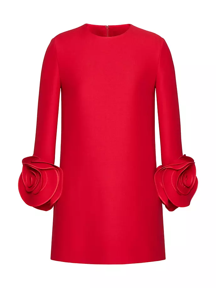 

Короткое платье из крепа от кутюр Valentino Garavani, красный
