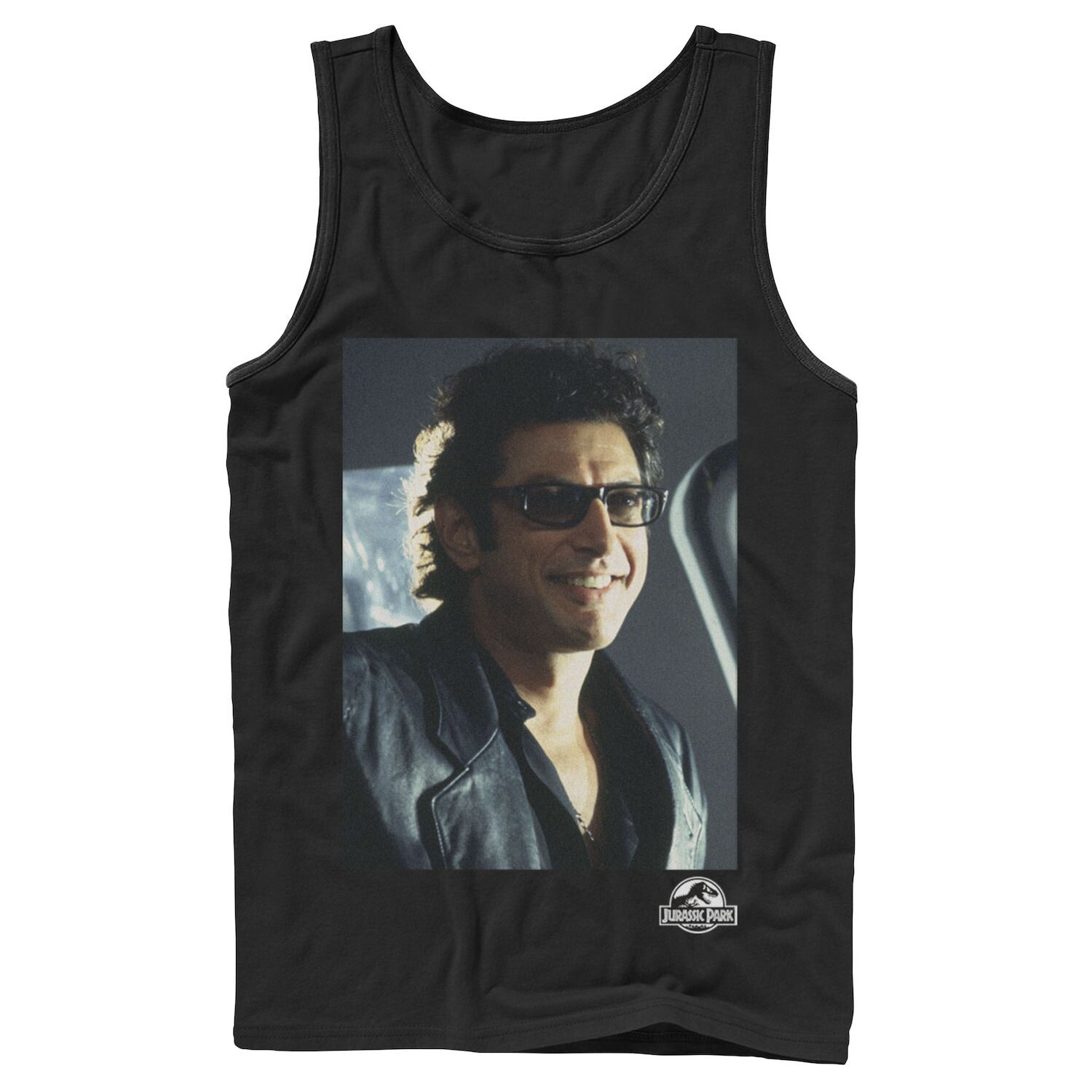 

Мужская майка с рисунком Jurassic Park Goldblum Sly Smile Licensed Character
