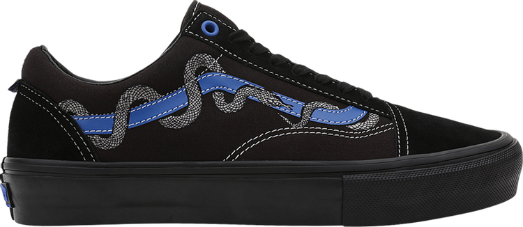 Кроссовки Breana Geering x Skate Old Skool 'Black Blue Snake', черный