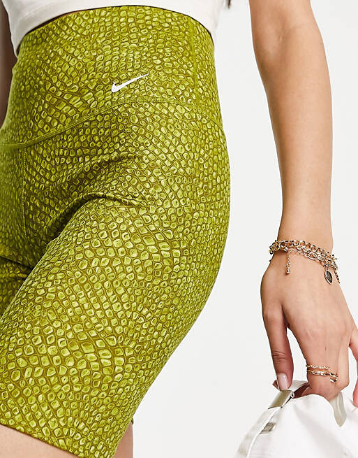 

Зеленые шорты с высокой посадкой Nike Training One 7 дюймов