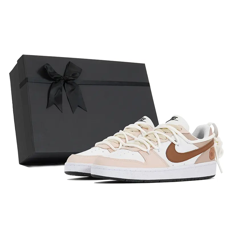 

Кроссовки Nike Court Borough Skateboarding Shoes Women's Low-top White/Brown, цвет Cloud White/Wonder Beige/Wonder Quartz