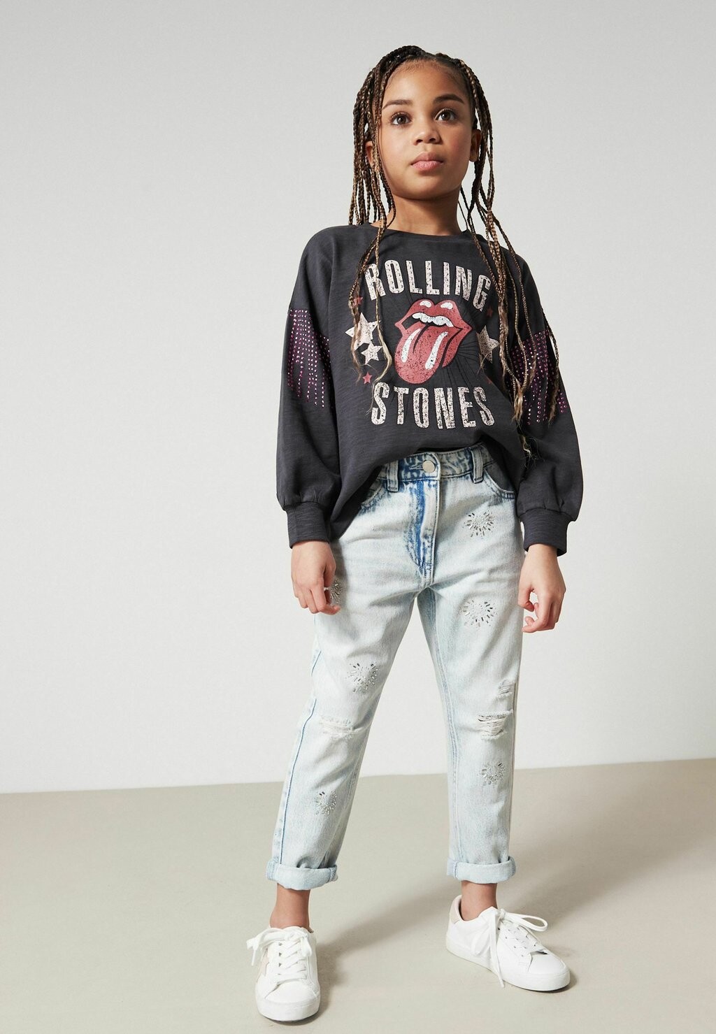 

Джинсы Tapered Fit Embellished Next, цвет blue denim