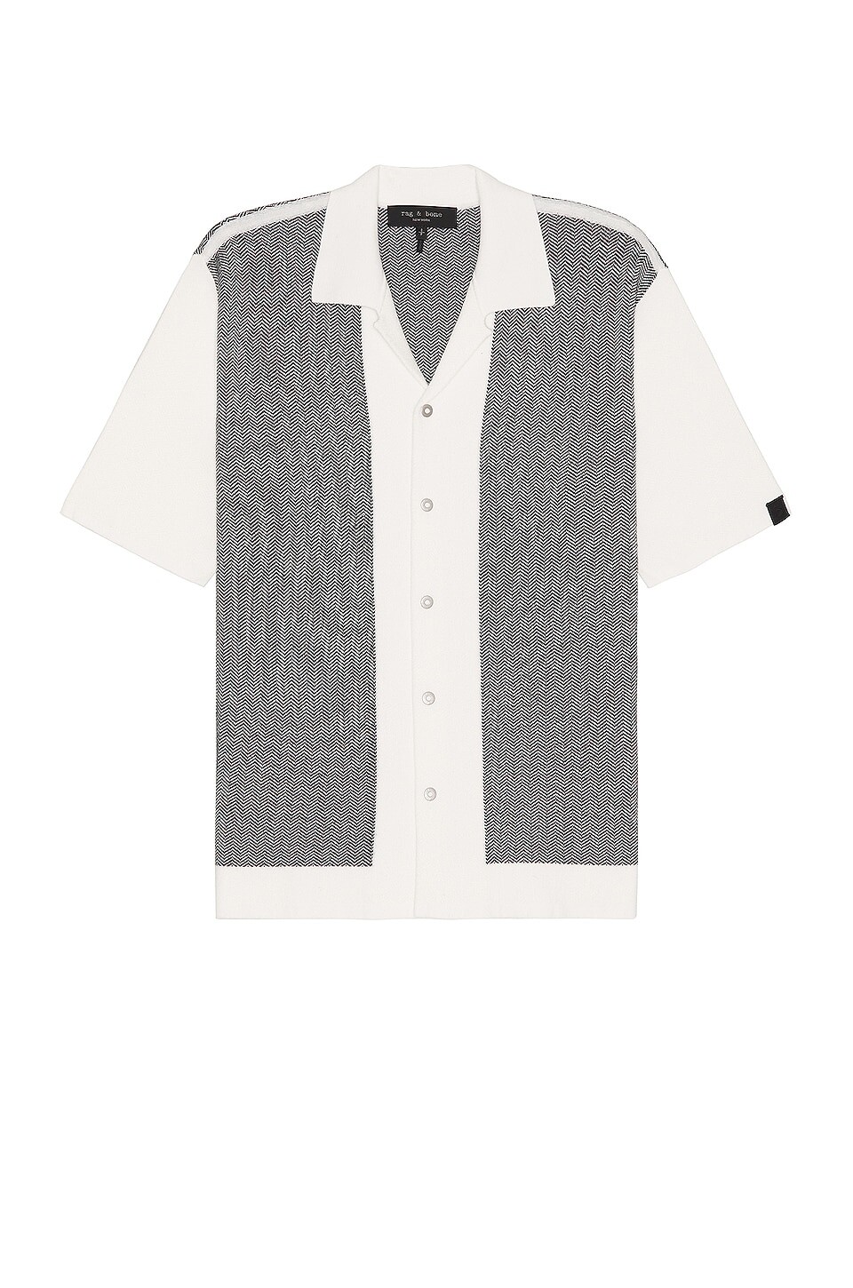 

Рубашка Rag & Bone Herringbone Snap Front Avery Button Down, цвет Ivory Multi