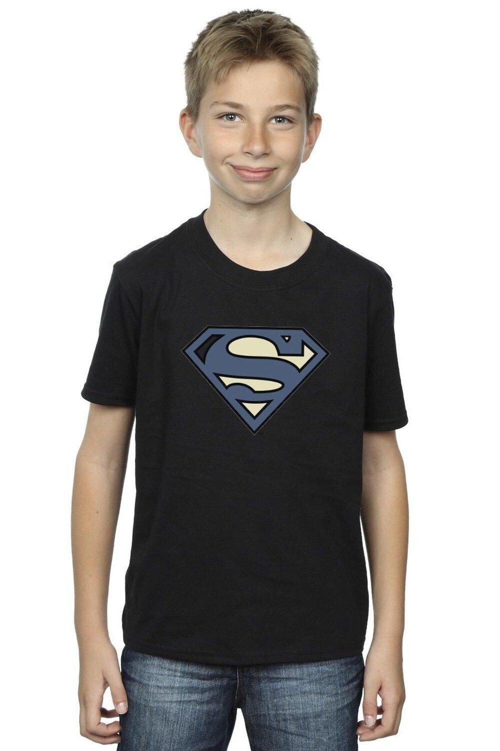 

Синяя футболка с логотипом Superman цвета индиго DC Comics, черный