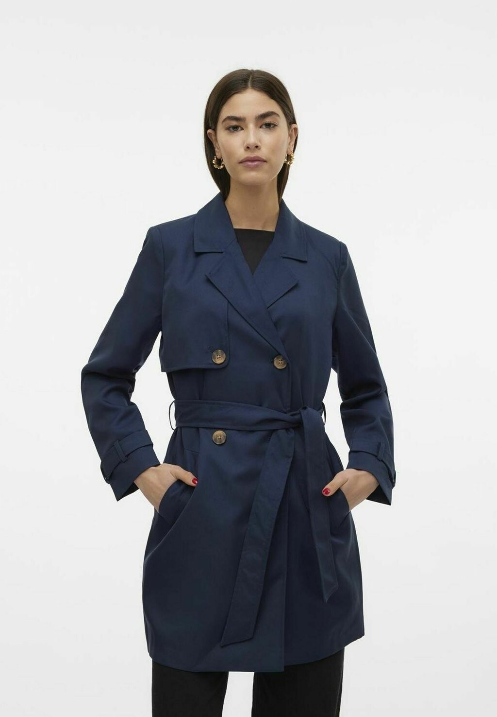 

Тренч Reverskragen Vero Moda, цвет navy blazer