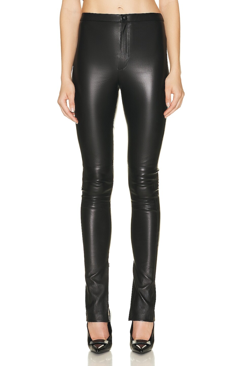 Брюки Wardrobe.Nyc Leather Legging, черный