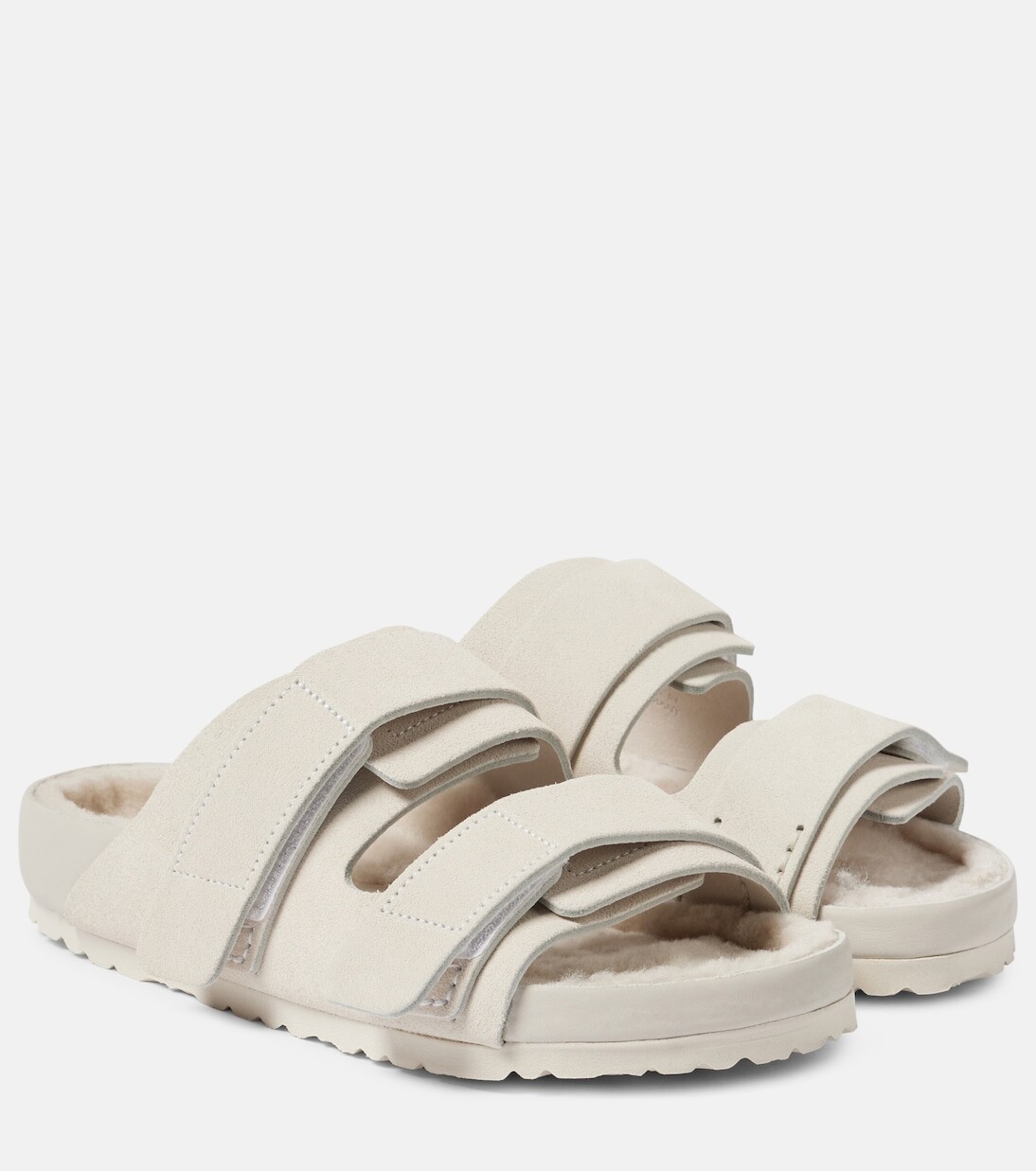 

Замшевые шлепанцы x tekla uji Birkenstock 1774, белый