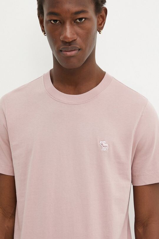

Хлопковая футболка Abercrombie & Fitch, розовый