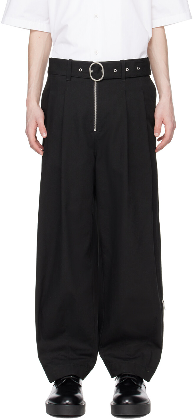 

Черные брюки с поясом Jil Sander, цвет Black