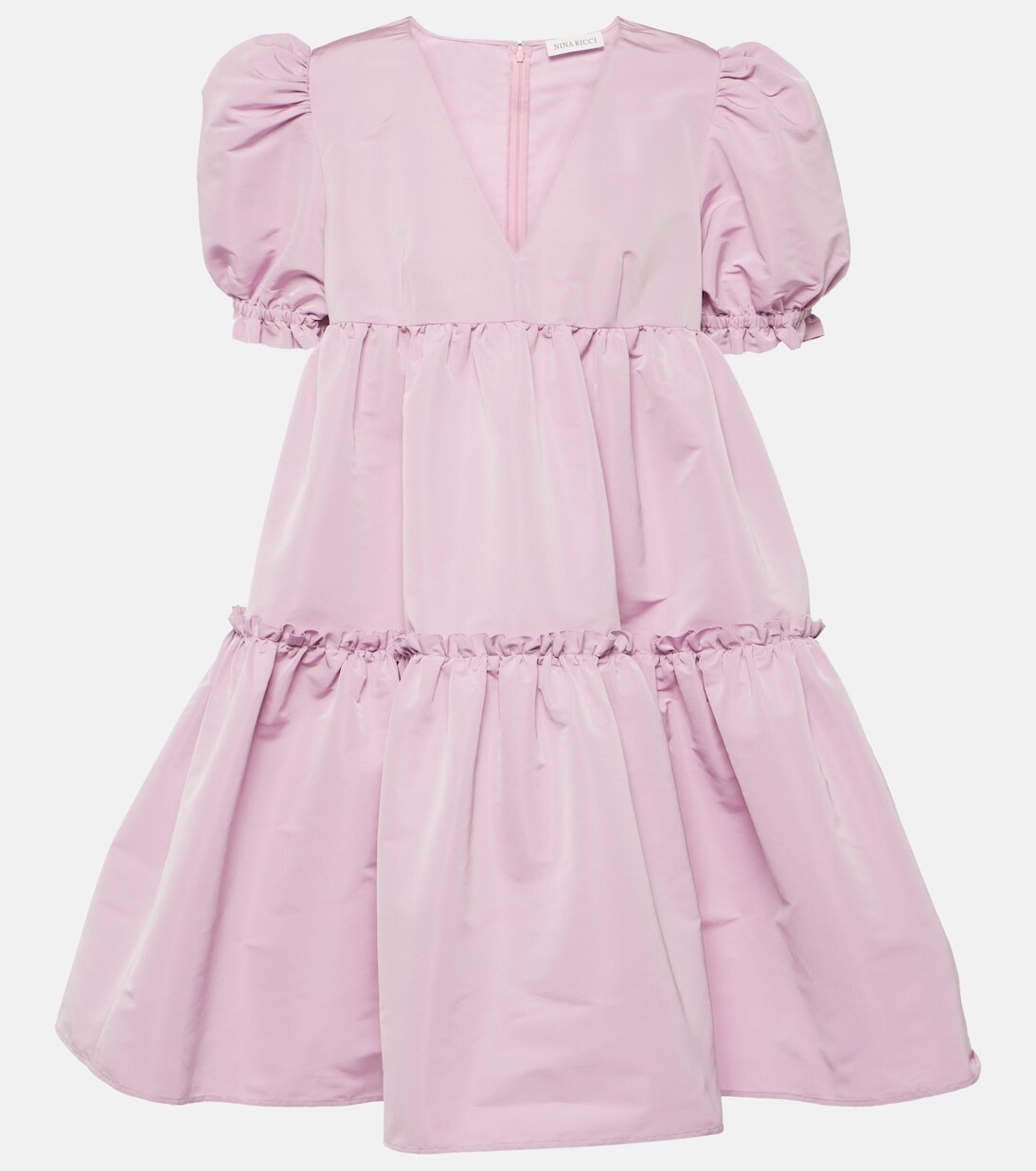 

Ярусное мини-платье со сборками Nina Ricci, розовый