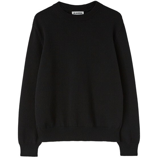 

Свитер с круглым вырезом Jil Sander, черный