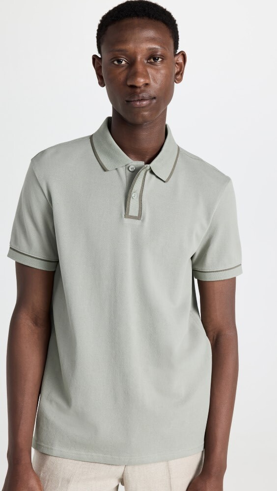 

Поло Club Monaco Linear Tipped, зеленый