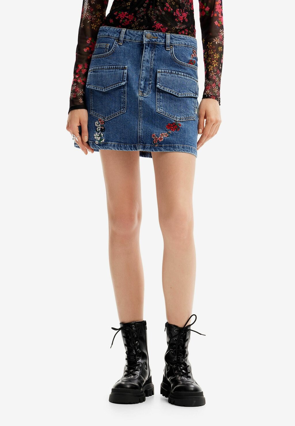 

Джинсовая юбка Desigual, синий
