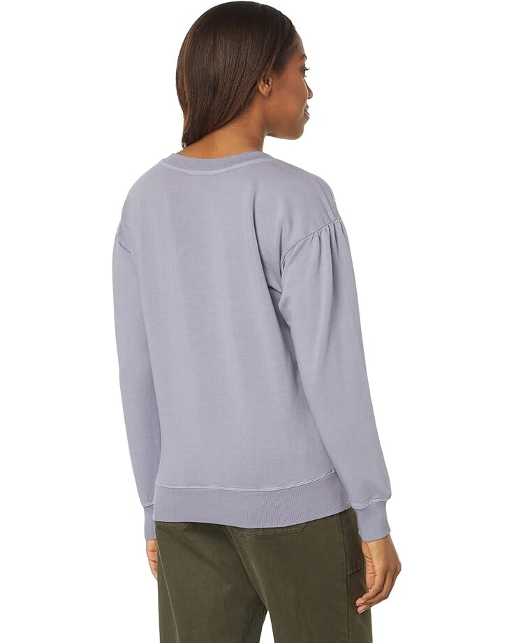 

Толстовка Mod-o-doc Lightweight French Terry Long Sleeve Puff Sleeve V-Neck Sweatshirt, цвет Slate Gray