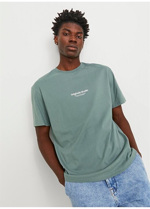 

Мужская футболка цвета хаки с круглым вырезом JORVESTERBRO TEE SS CREW NECK NOOS Jack & Jones, хаки
