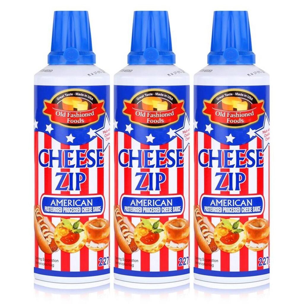 

Old Fashioned Foods Cheese Zip 227 г Американский спрей-сыр Чеддер (3 шт. в упаковке)