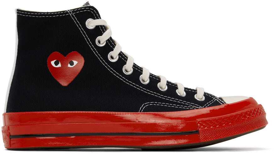

Черно-красные кроссовки Converse Edition PLAY Comme Des Garcons