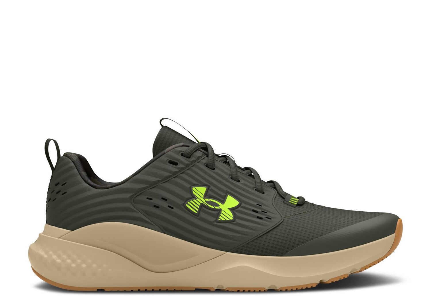 

Кроссовки Under Armour Charged Commit 4 Camo 'Baroque Green High Vis Yellow', зеленый