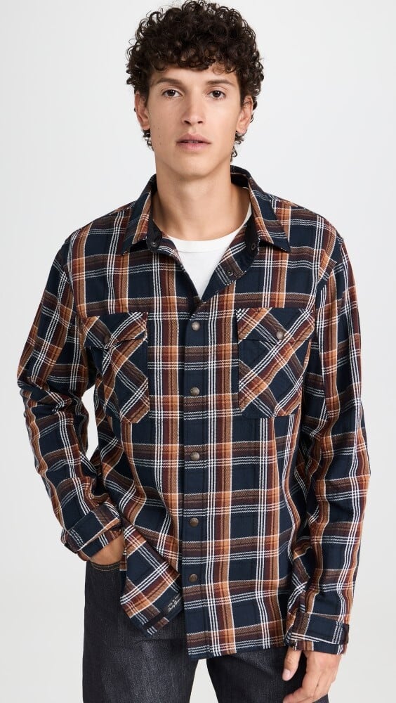 

Рубашка Rag & Bone Engineered Japanese Plaid Jack, синий