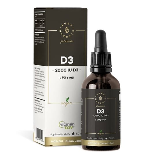 

Aura Herbals, Витамин D3 премиум-класса 2000 МЕ, 50 мл