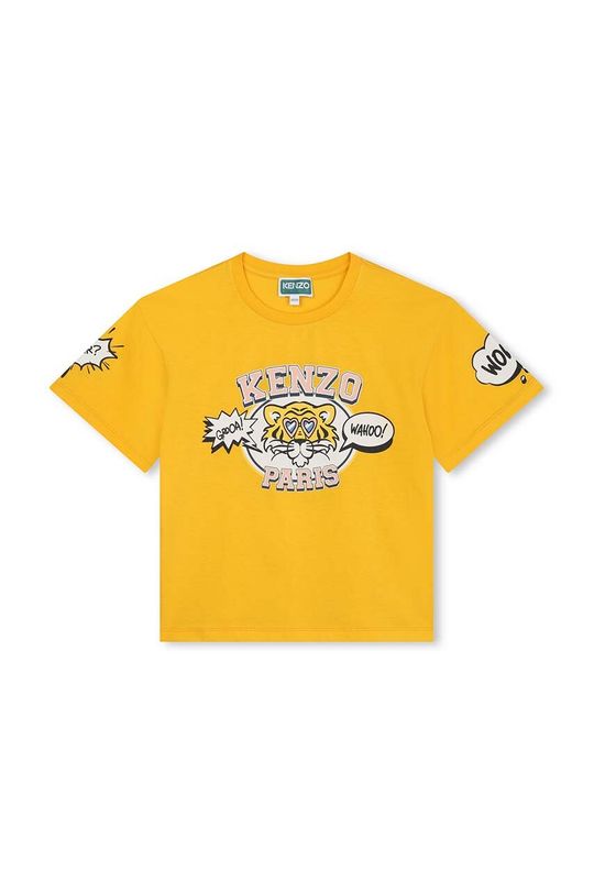 Детская хлопковая футболка Kenzo Kids Kenzo kids, желтый