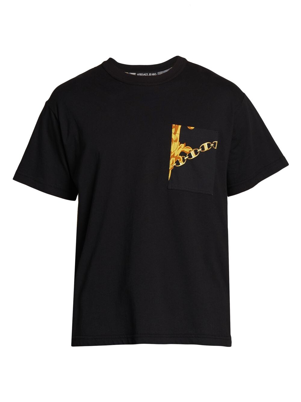 

Футболка с круглым вырезом и цепочкой Versace Jeans Couture, черный