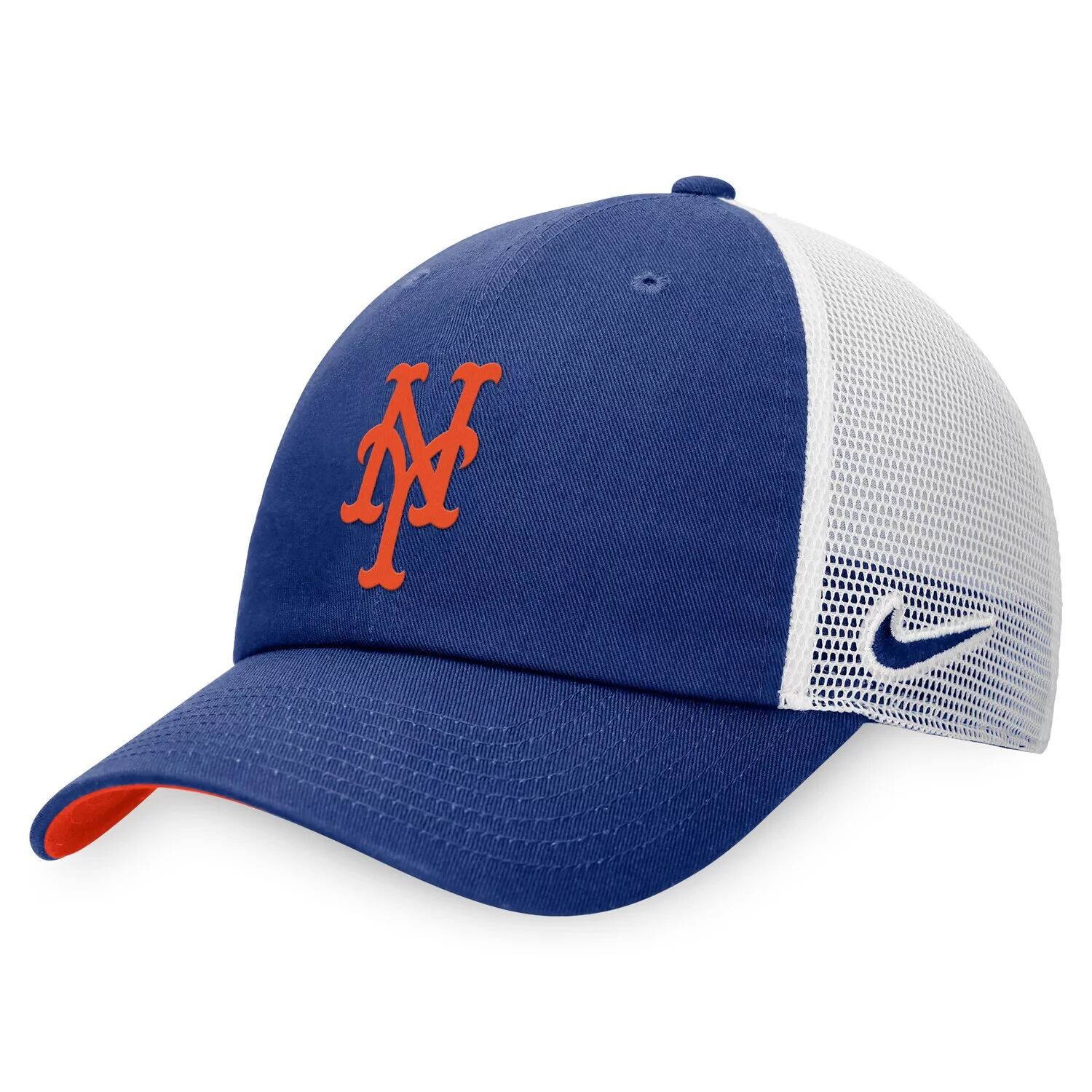 

Мужская регулируемая кепка Trucker Nike Royal/White New York Mets Heritage86
