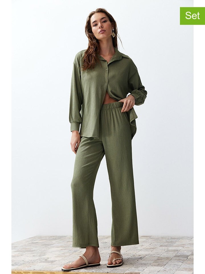 

Блуза trendyol 2tlg Outfit, хаки