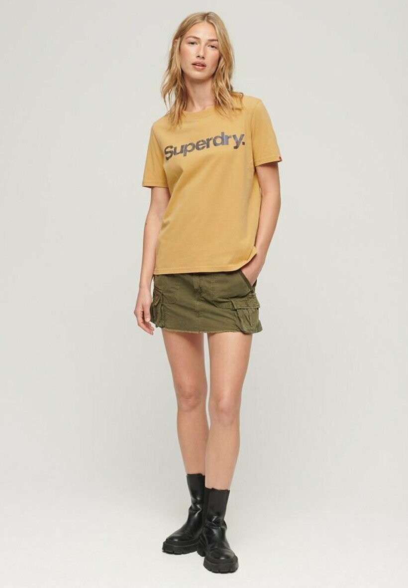 

Футболка с принтом Superdry, бледно-золотой, Желтый