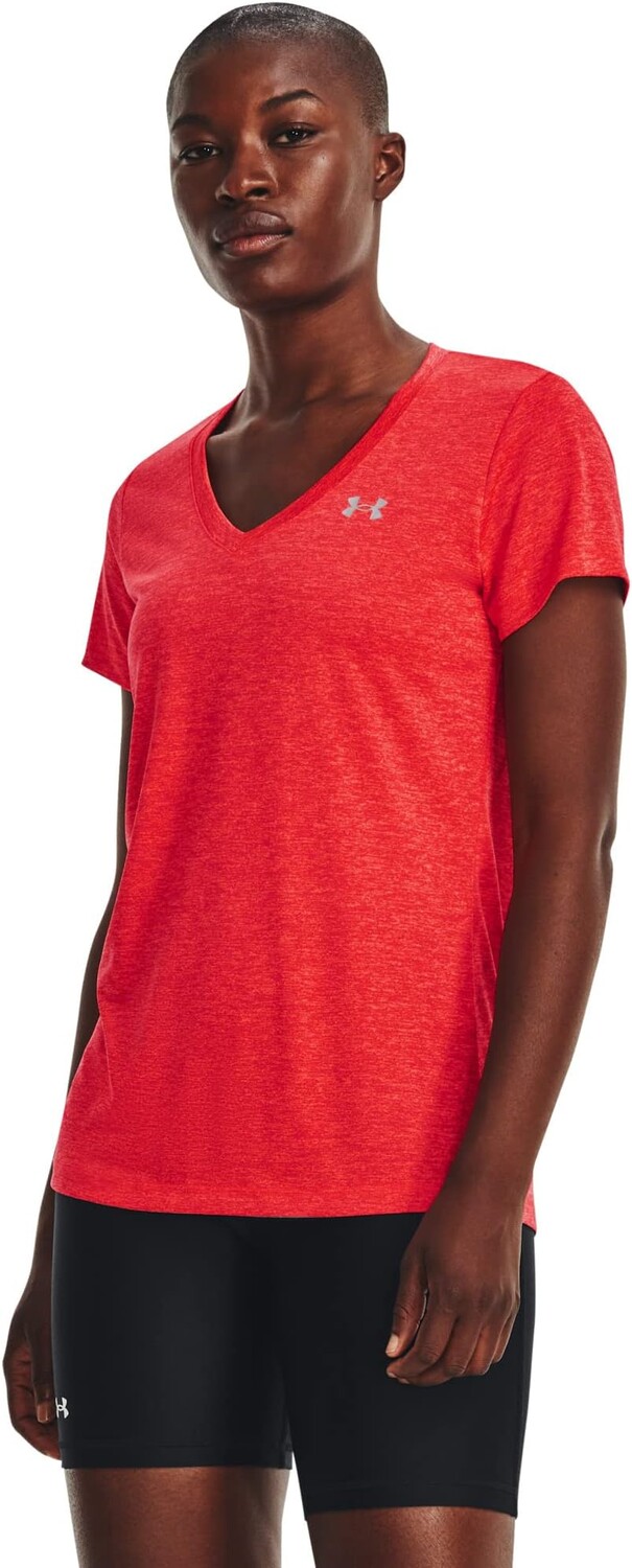 

UA Tech с V-образным вырезом Under Armour, цвет Beta/Pomegranate/Metallic Silver