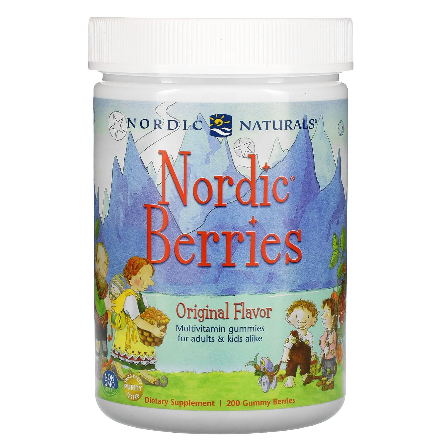 

Nordic Berries, мультивитаминные жевательные конфеты, оригинальный вкус, 200 жевательных ягодных конфет, Nordic Naturals