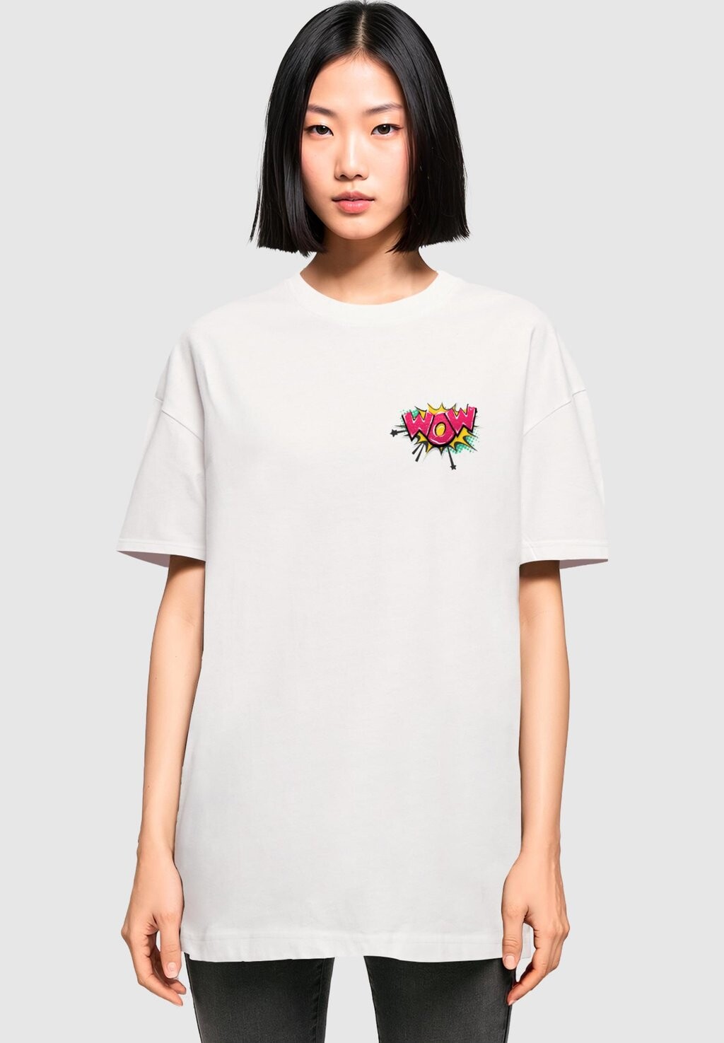 

Футболка с принтом WOW COMIC BOYFRIEND TEE Merchcode, белый