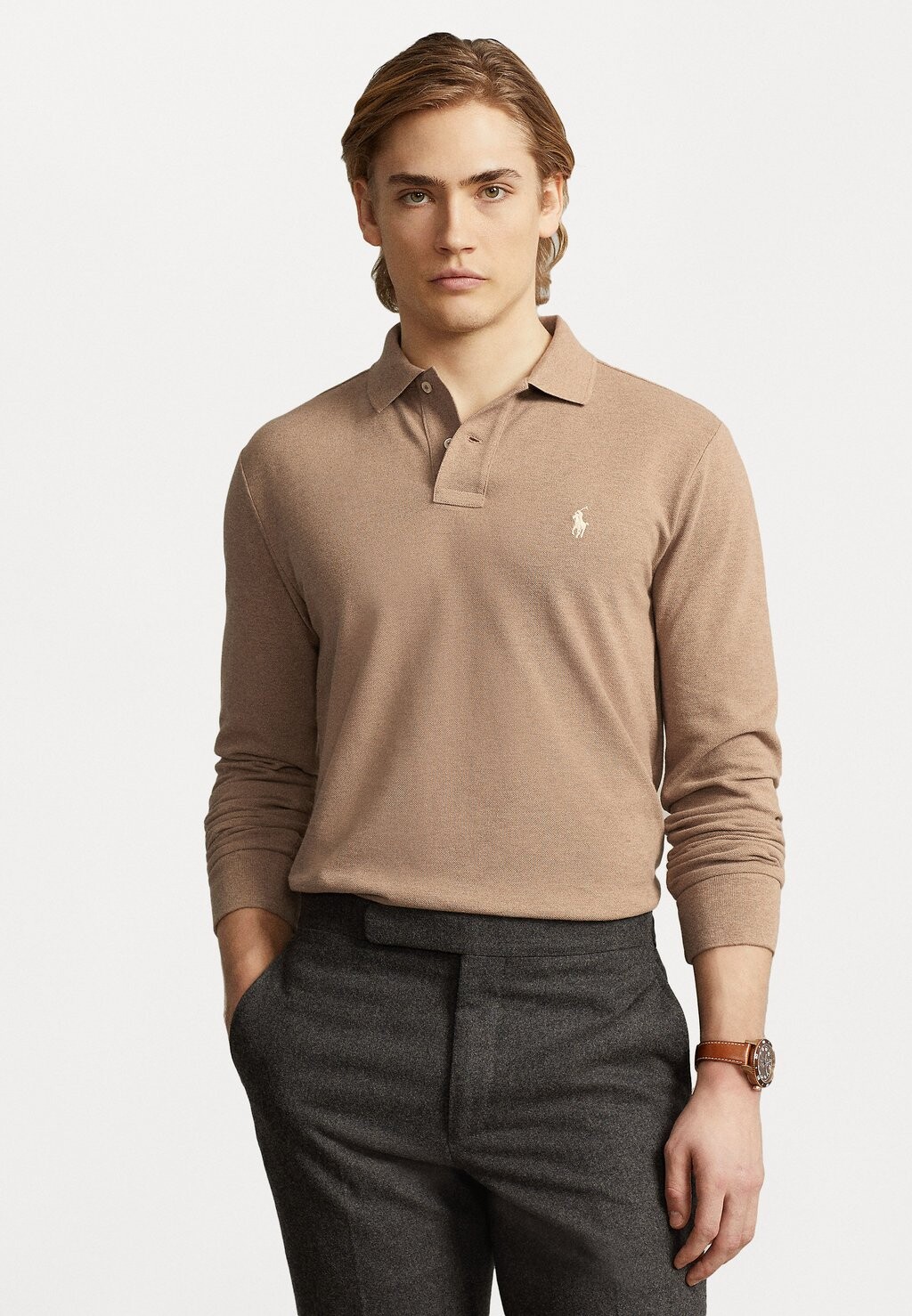 

Рубашка-поло SLIM LONG SLEEVE Polo Ralph Lauren, итальянский вереск