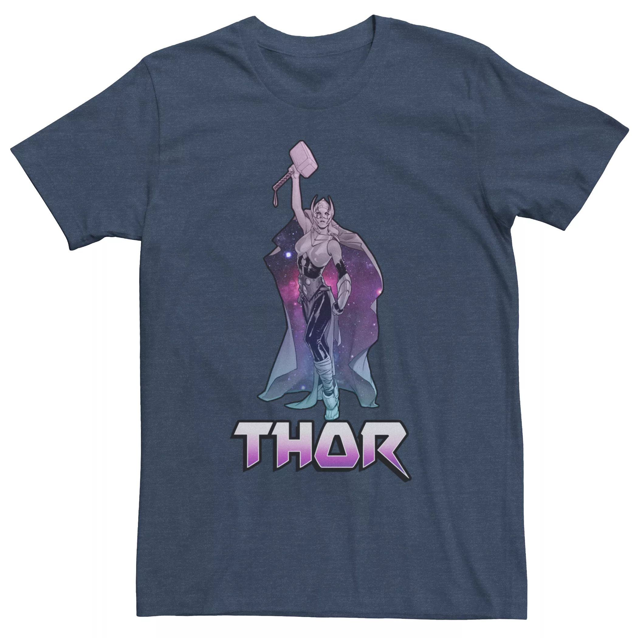Мужская женская футболка с рисунком Marvel Thor Galaxy Licensed Character