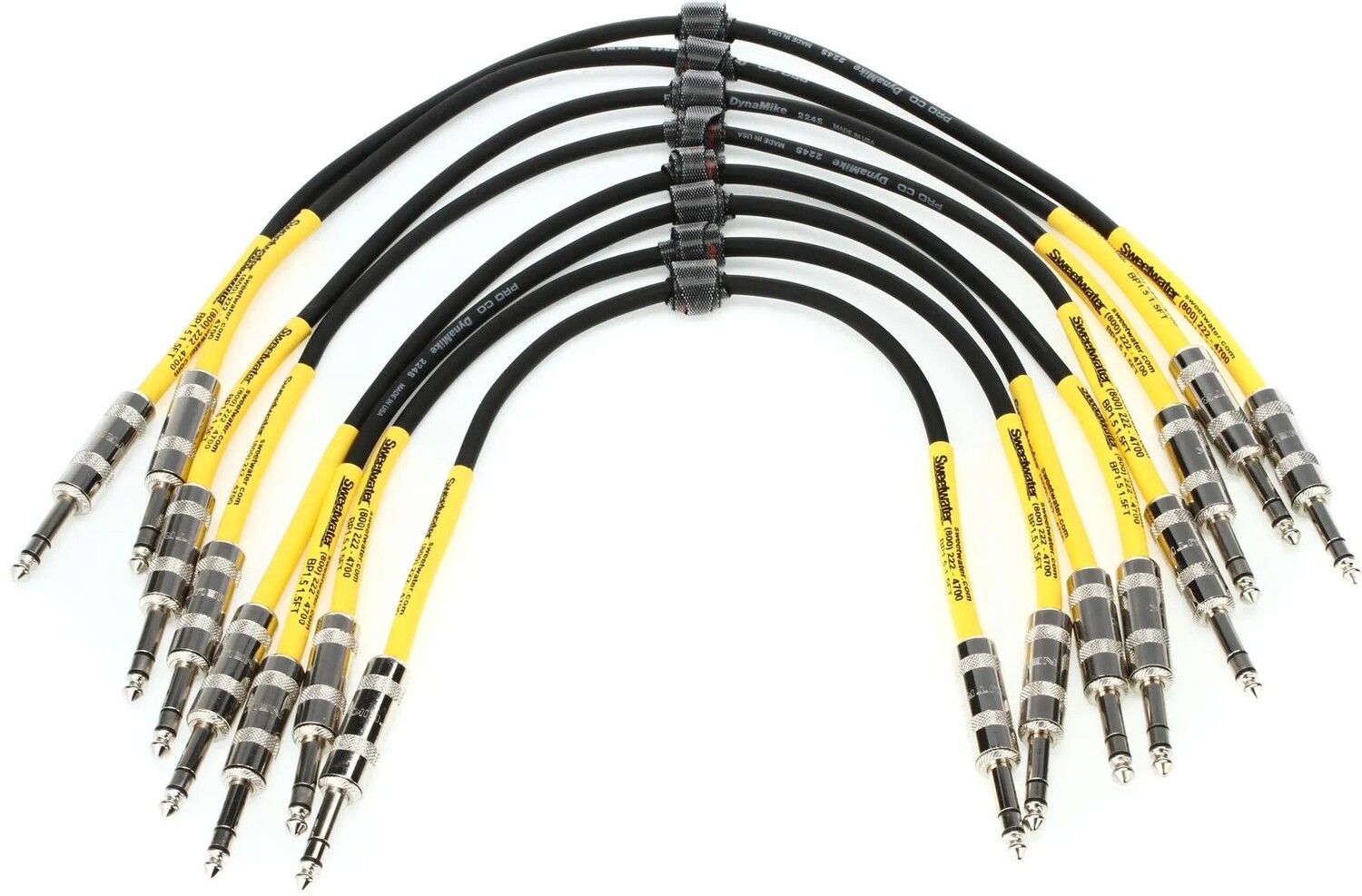 

Сбалансированный патч-кабель Pro Co BP-1.5 Excellines — штекер TRS от 1/4 дюйма до штекера TRS 1/4 дюйма, 8 шт. — 1,5 фута