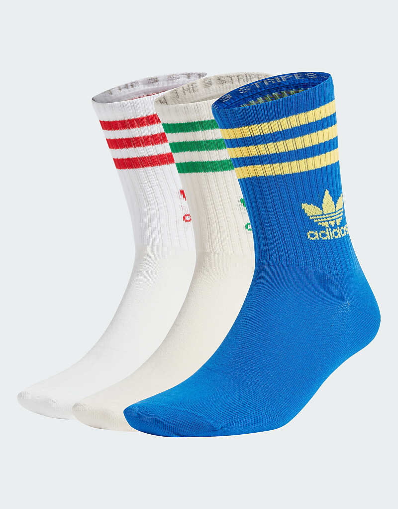 

adidas Originals — комплект из 3 пар синих носков