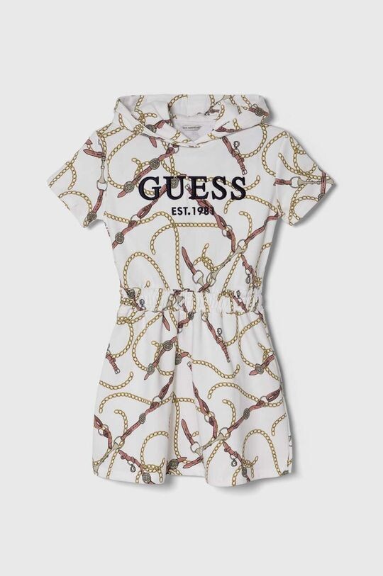 

Платье из хлопка для маленькой девочки Guess, бежевый