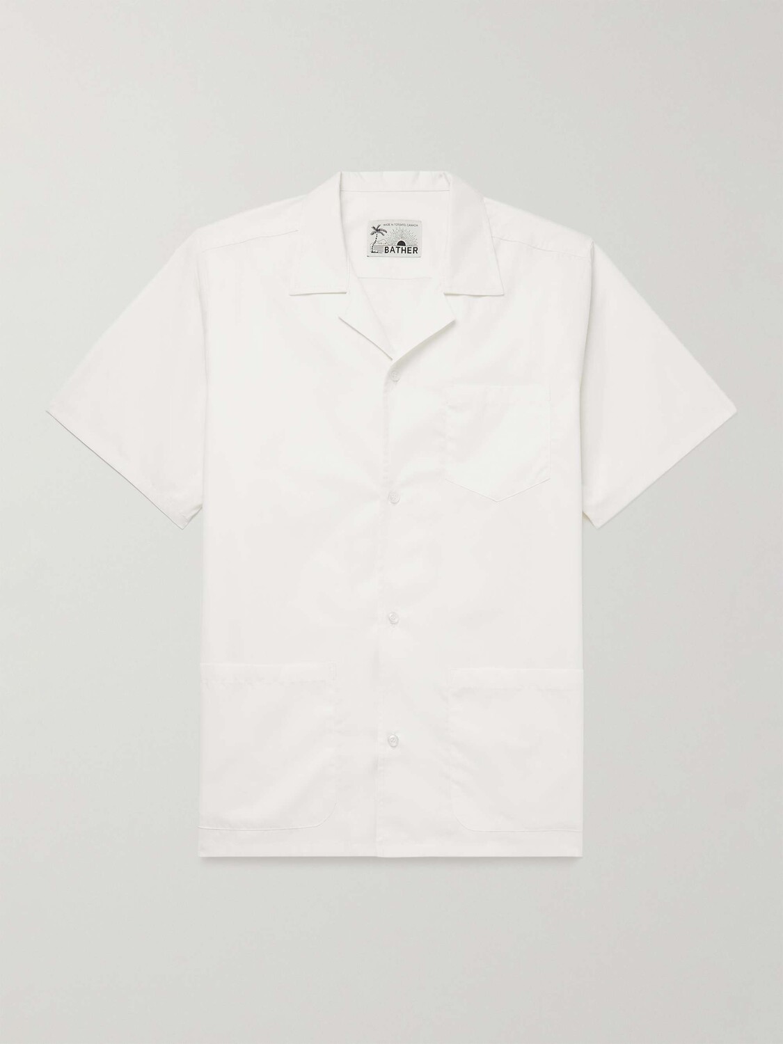 

Рубашка Traveller Camp-Collar из хлопка и поплина BATHER, белый
