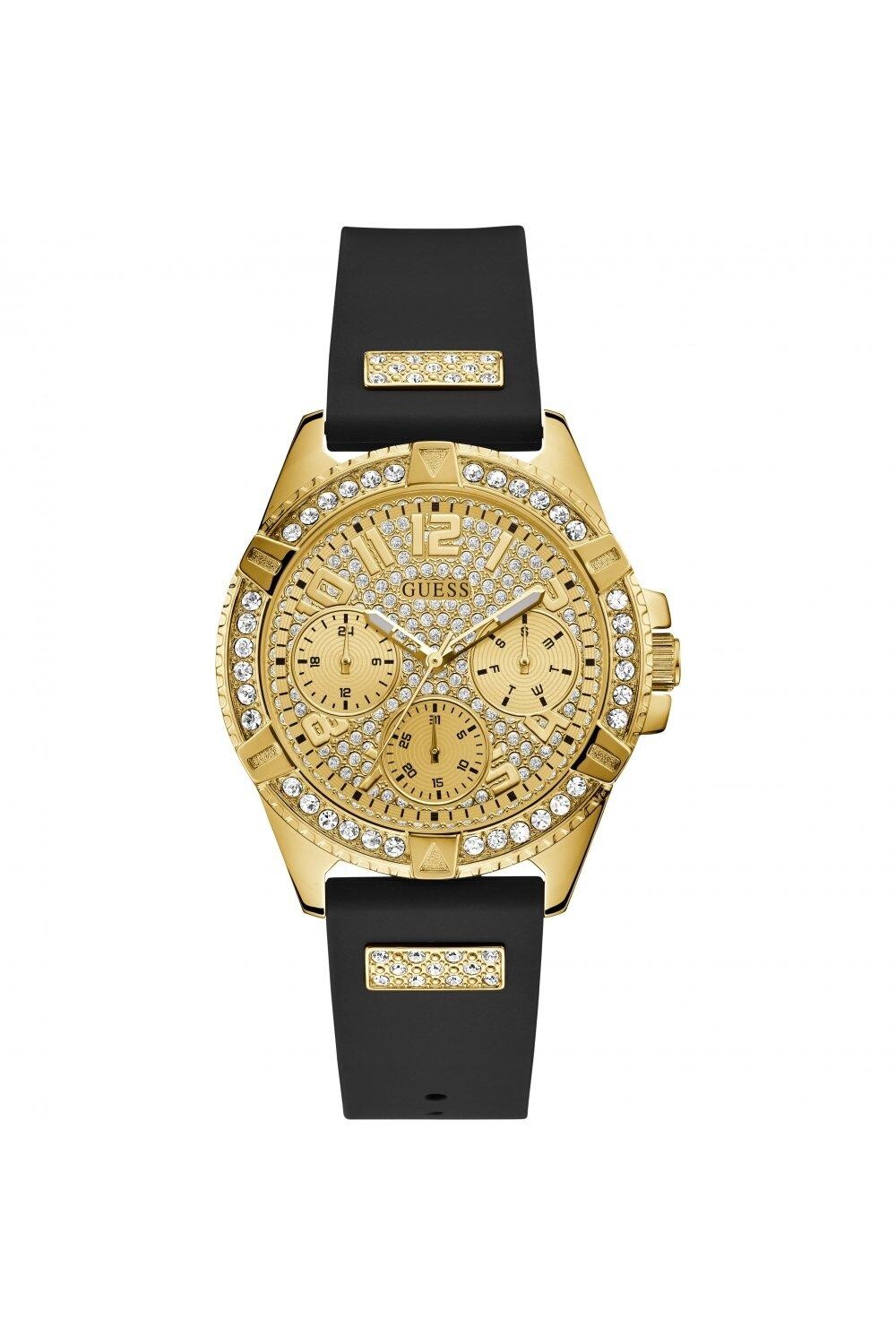 

Модные аналоговые кварцевые часы Lady Frontier из нержавеющей стали - W1160L1 Guess, золото
