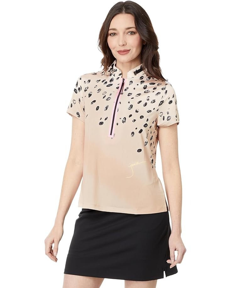 

Топ Jamie Sadock Cheetah Sleeveless, цвет Crème-Brulee