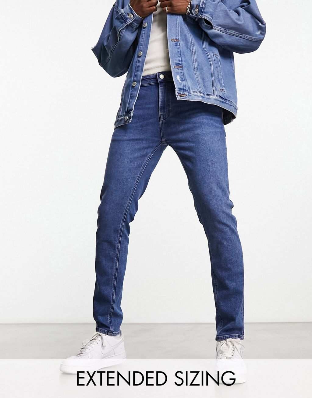 

Голубые джинсы скинни ASOS DESIGN